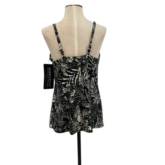 Miraclesuit Love Knot Tankini Top in Zahara Print Black Size US 16 - Picture 8 of 14